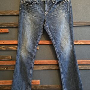 Big Star From Buckle Classic Maddie Boot Classic Blue Denim Jeans Size 10. EUC